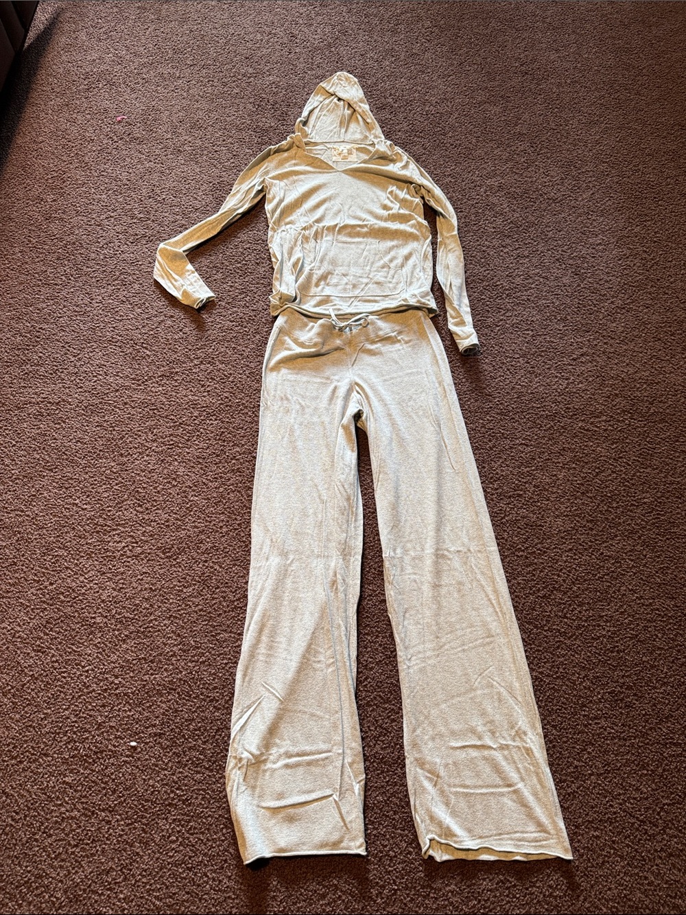 Vintage Banana Republic Hooded Lounge Jumpsuit in Light Beige